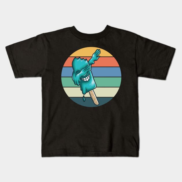 Icecream dab Kids T-Shirt by Norzeatic